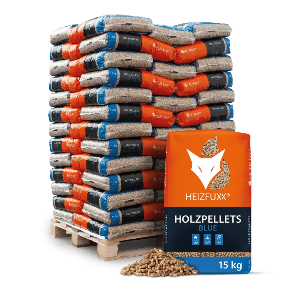 Heizfuxx Holzpellets Weichholz 6 mm ENplus A1 15 kg x 65 Sack