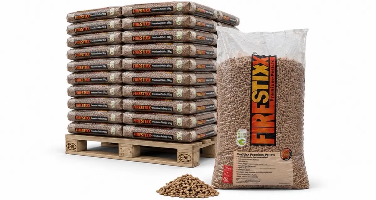 FireStixx Premium Holzpellets 15 kg x 66 Sack