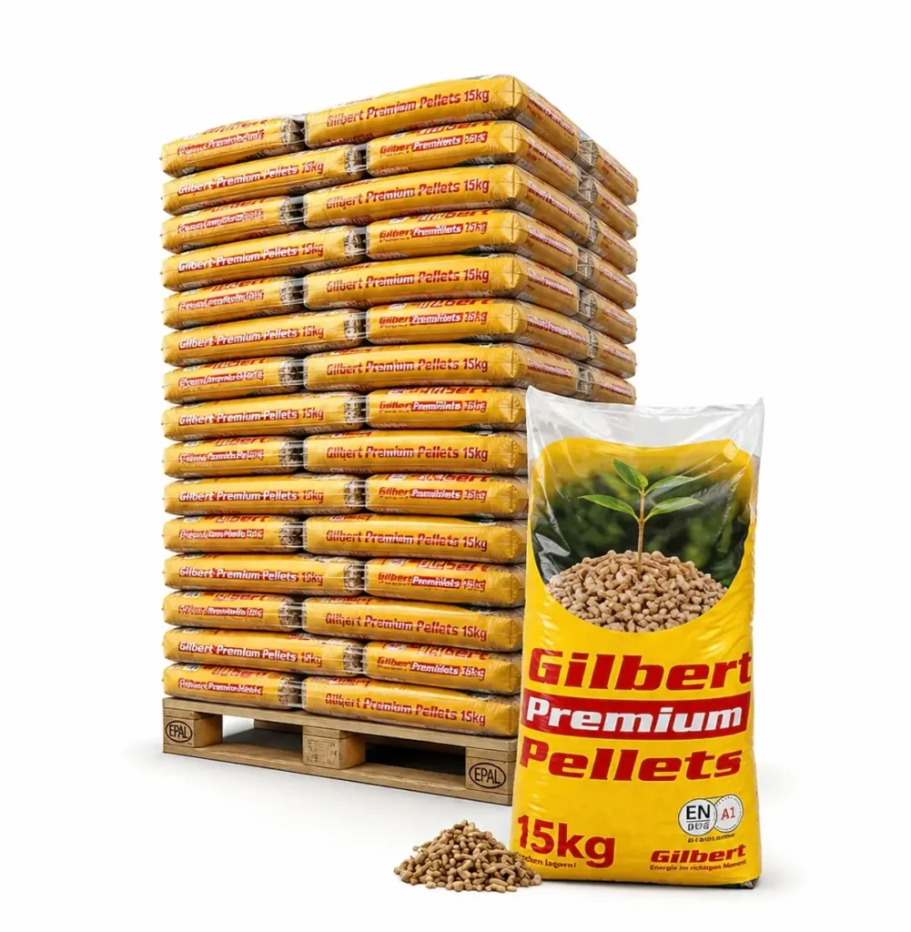 Gilbert Premium Holzpellets 15 kg x 65 Sack