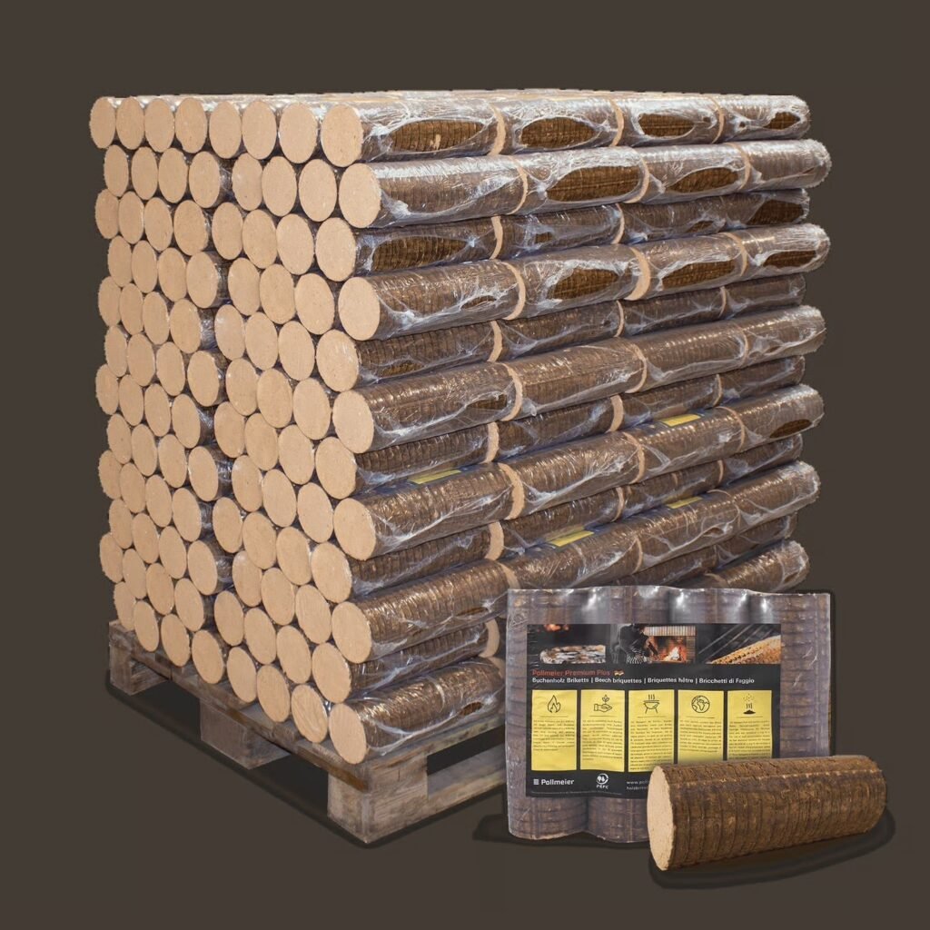 Rundbriketts ohne Loch, Blue-Sorte, 96 x 10 kg (Palette 960 kg)