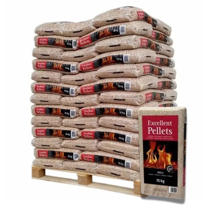 Hartholzpellets, Palette 65 x 15 kg (975 kg), ENplus A1