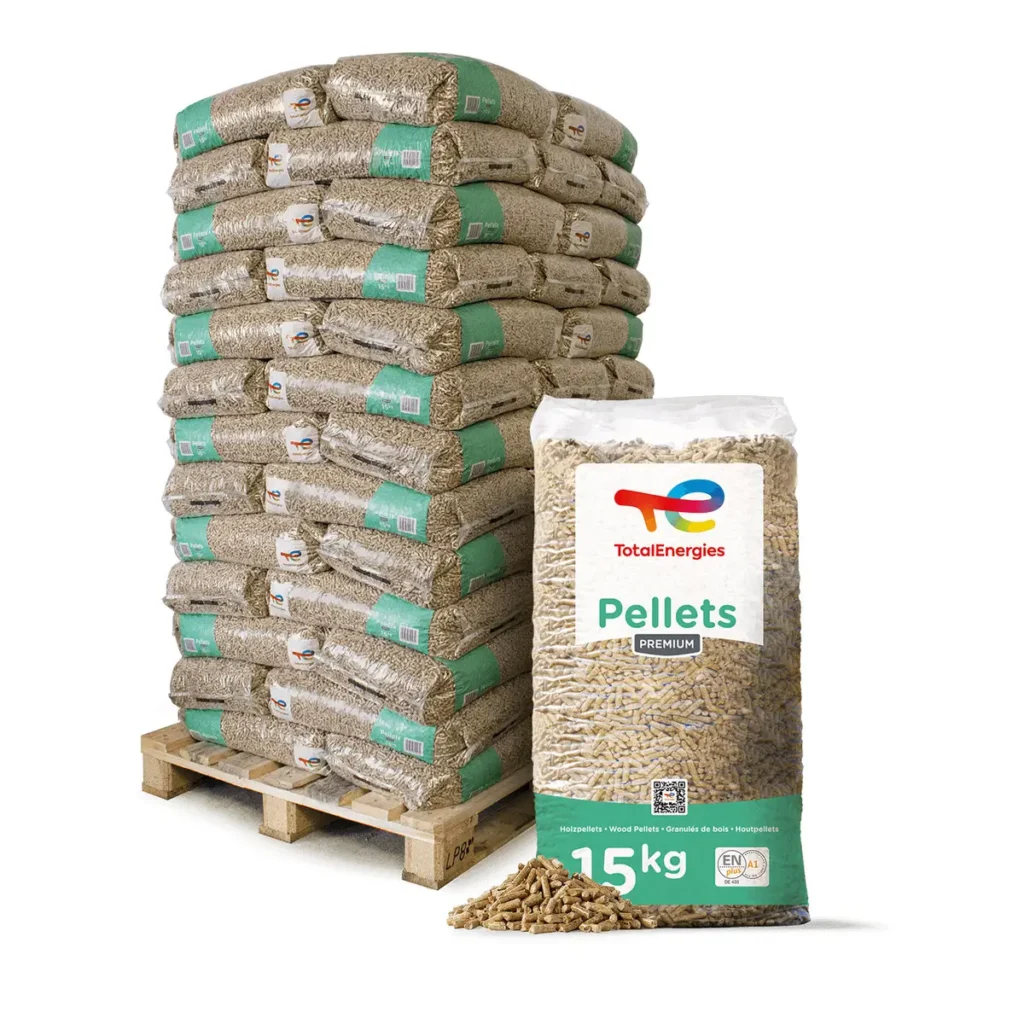 TotalEnergies Holzpellets ENplus A1 15 kg x 65 Sack