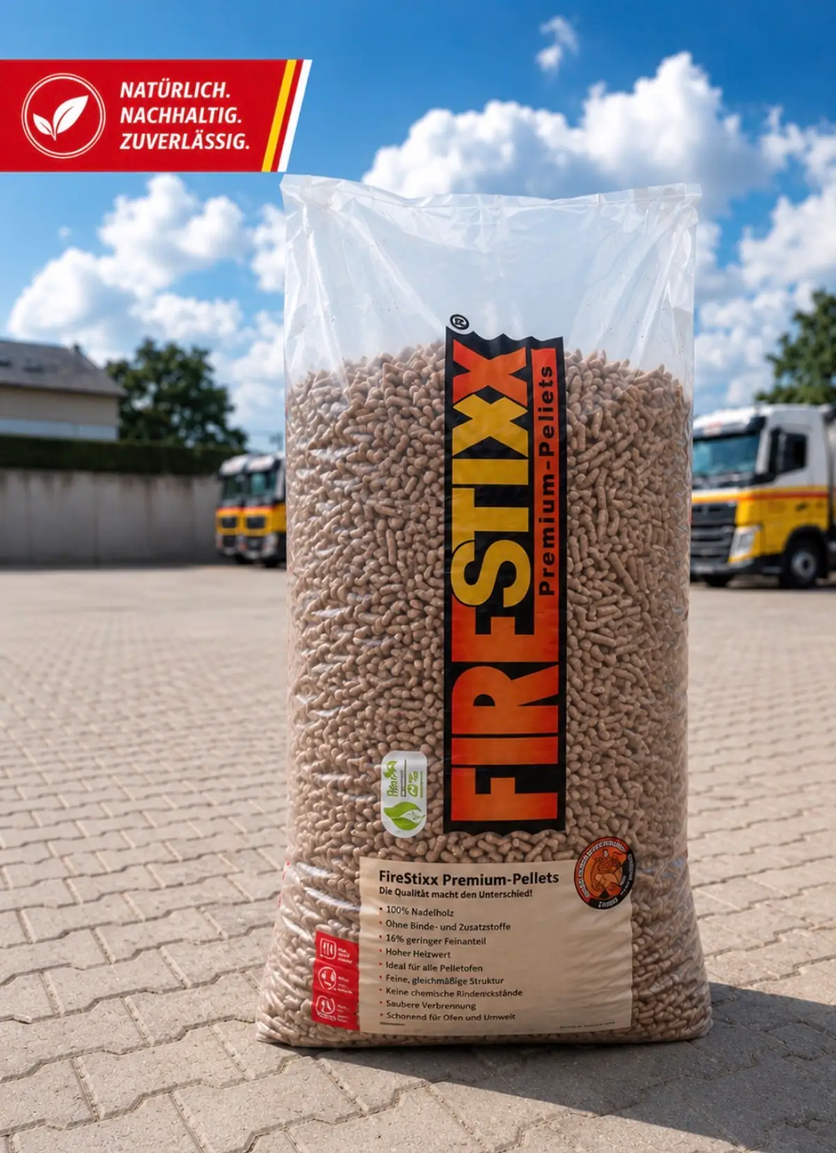 FireStixx Premium Holzpellets 15 kg x 66 Sack – Image 2